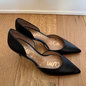 Sam Edelman Black Leather Vienna Pointed Toe Heel Size 8